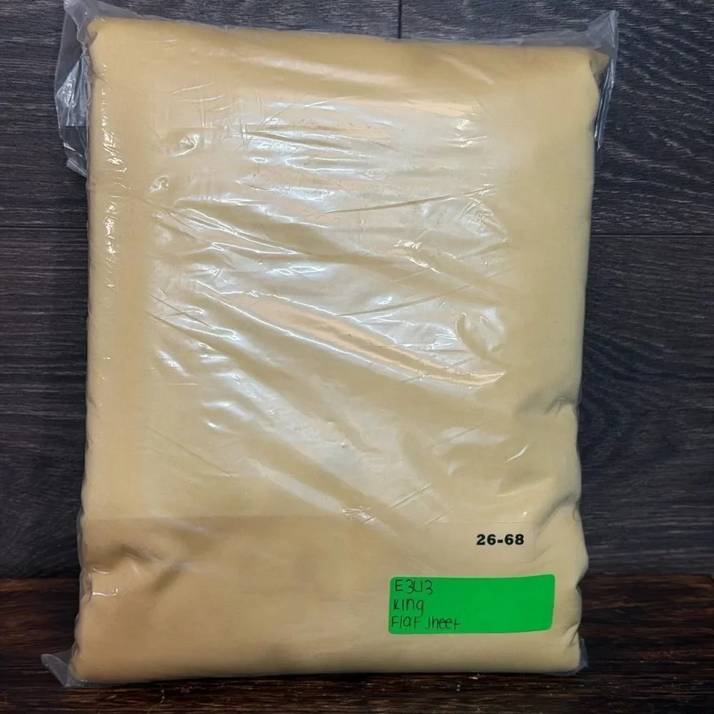 The Company Store Legends Smooth Wrinkle-Free Sateen Flat Sheet King Yellow NWOT